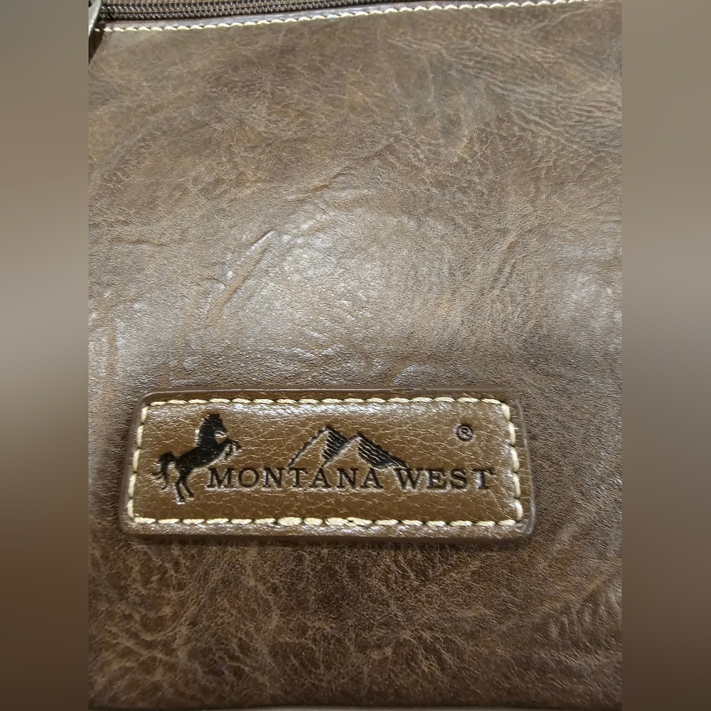 Montana West Tooled Pu Leather Floral Adjustable Crossbody Bag - Picture 12 of 16